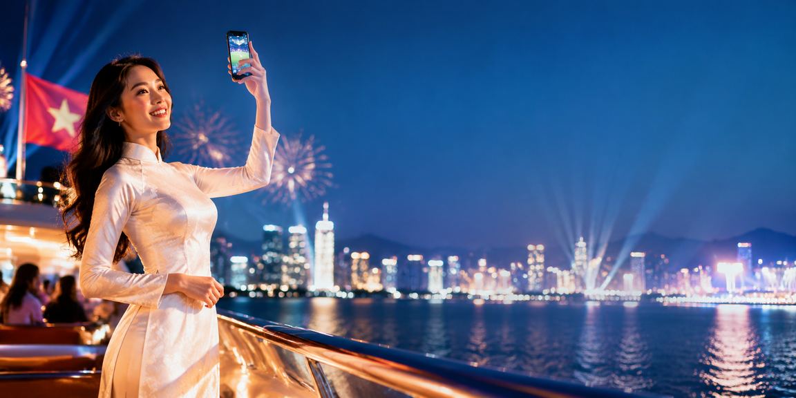 Người dùng Nha Trang mặc áo dài tham gia casino trực tuyến và chia sẻ cảm nhận trên mobile