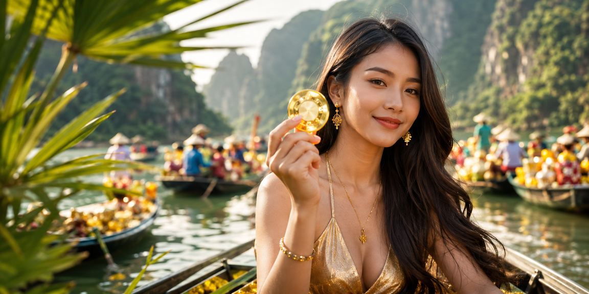 Người chơi tại lễ hội Ninh Bình thử game bắn cá mới trên điện thoại di động